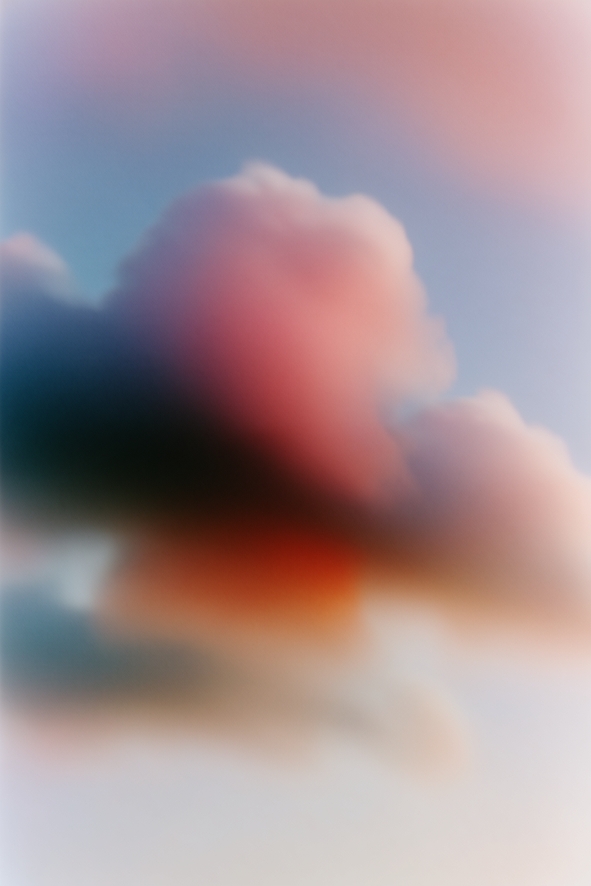 Étude de nuages rosés